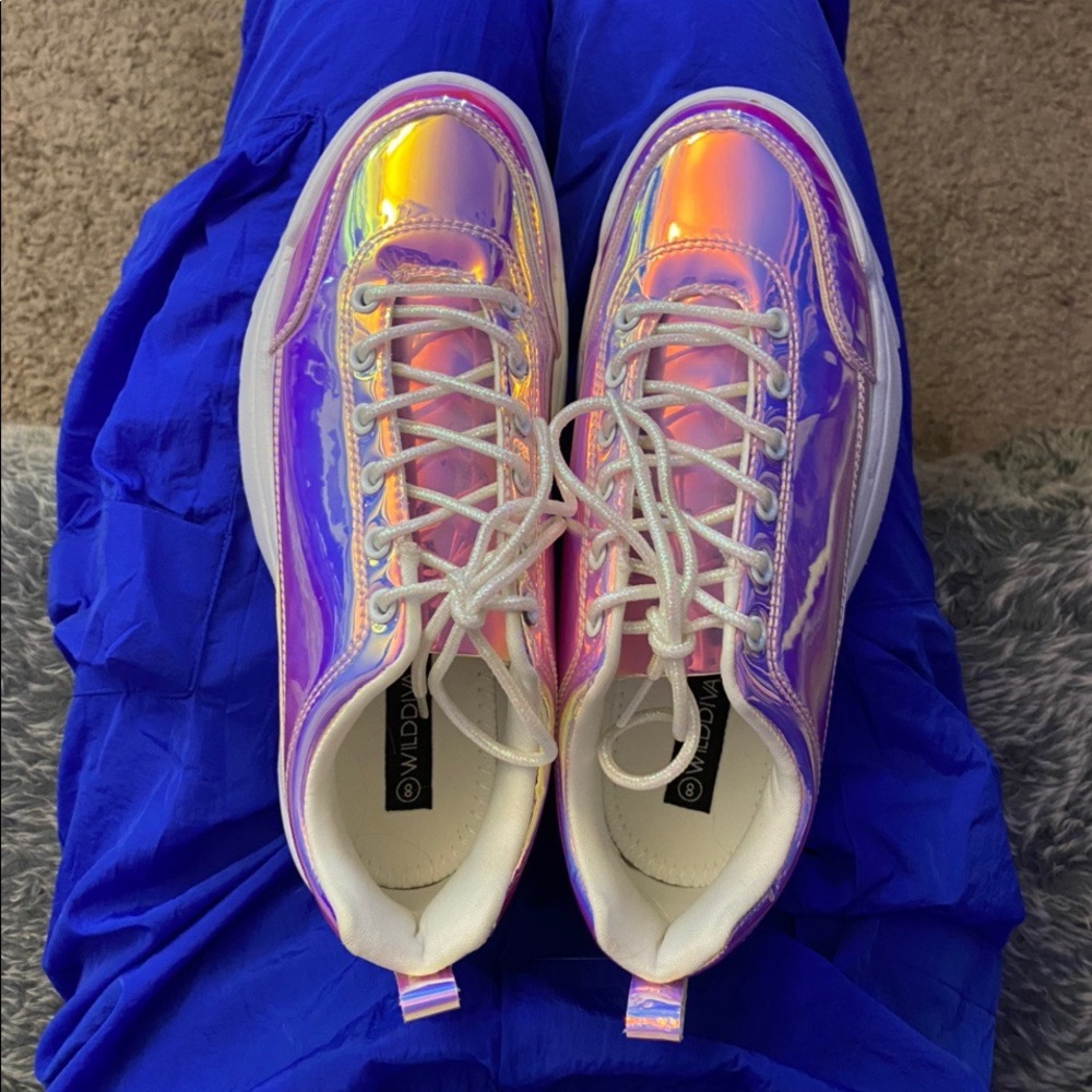 Sparkly Chunky Iridescent Sneakers